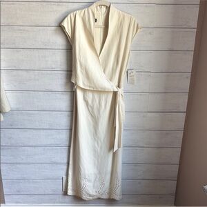NWT Jones New York Neutral midi Silk Dress